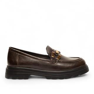 Genel Zenne Loafer Ayakkabı 814 Kırışık Rugan Kahve