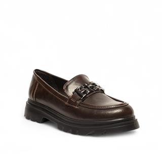 Genel Zenne Loafer Ayakkabı 801 Kırışık Rugan Kahve