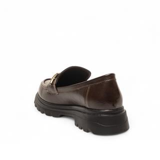 Genel Zenne Loafer Ayakkabı 817 Kırışık Rugan Kahve