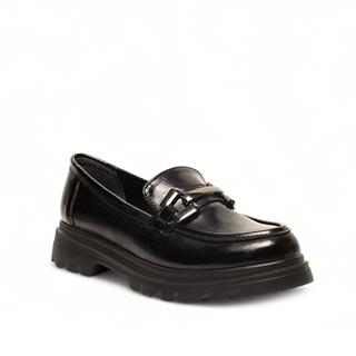 Genel Zenne Loafer Ayakkabı 814 Kırışık Rugan Siyah