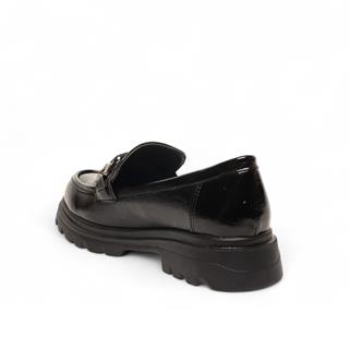 Genel Zenne Loafer Ayakkabı 819 Kırışık Rugan Siyah