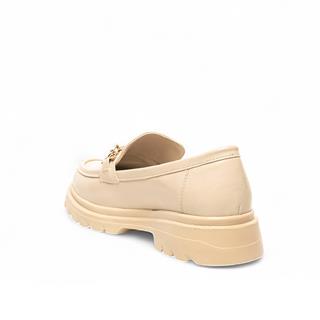 Genel Zenne Loafer Ayakkabı 822 Kırışık Rugan Krem