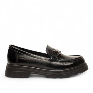 Genel Zenne Loafer Ayakkabı 814 Kırışık Rugan Siyah