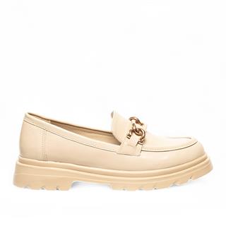 Genel Zenne Loafer Ayakkabı 822 Kırışık Rugan Krem