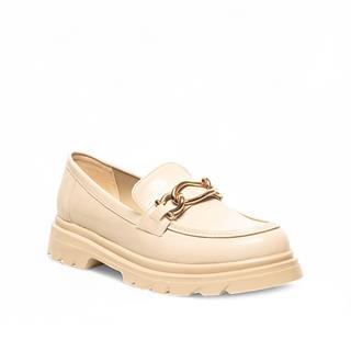 Genel Zenne Loafer Ayakkabı 822 Kırışık Rugan Krem