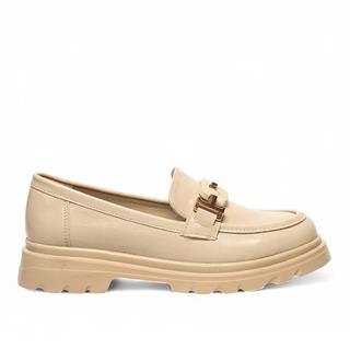 Genel Zenne Loafer Ayakkabı 807 Kırışık Rugan Krem