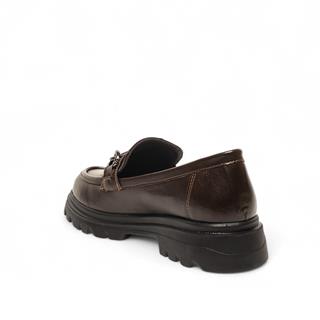 Genel Zenne Loafer Ayakkabı 822 Kırışık Rugan Kahve