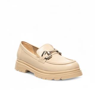 Genel Zenne Loafer Ayakkabı 814 Kırışık Rugan Krem