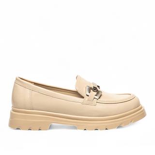 Genel Zenne Loafer Ayakkabı 814 Kırışık Rugan Krem