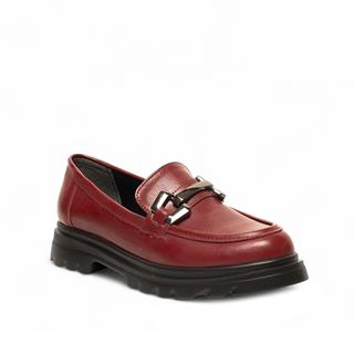 Genel Zenne Loafer Ayakkabı 814 Kırışık Rugan Bordo