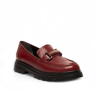 Genel Zenne Loafer Ayakkabı 802 Kırışık Rugan Bordo