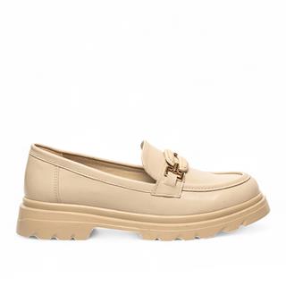 Genel Zenne Loafer Ayakkabı 816 Kırışık Rugan Krem