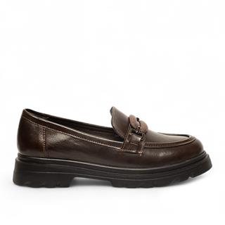 Genel Zenne Loafer Ayakkabı 816 Kırışık Rugan Kahve