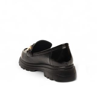 Genel Zenne Loafer Ayakkabı 807 Kırışık Rugan Siyah