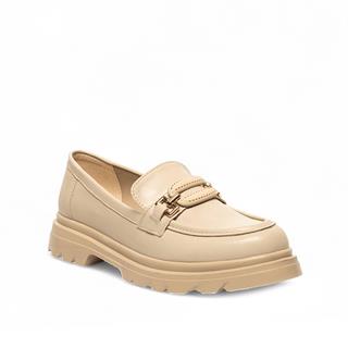 Genel Zenne Loafer Ayakkabı 816 Kırışık Rugan Krem