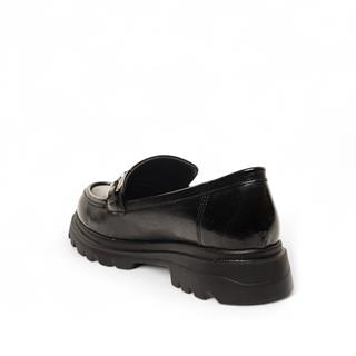 Genel Zenne Loafer Ayakkabı 814 Kırışık Rugan Siyah