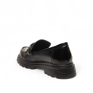 Genel Zenne Loafer Ayakkabı 816 Kırışık Rugan Siyah