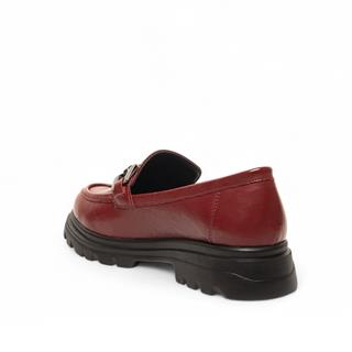Genel Zenne Loafer Ayakkabı 814 Kırışık Rugan Bordo