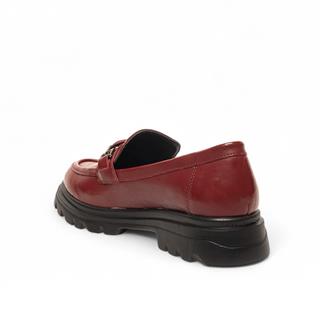 Genel Zenne Loafer Ayakkabı 816 Kırışık Rugan Bordo