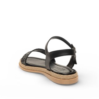 Genel Zenne Sandalet 58 Örgü Hasır Siyah