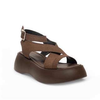 Genel Zenne Sandalet 811 Yarma Süet Kahve