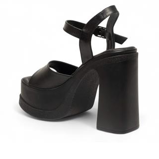 Genel Zenne Sandalet Platform Topuklu 1010 Cilt Siyah
