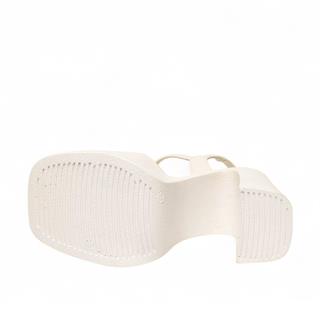 Genel Zenne Sandalet Platform Topuklu 1010 Cilt Beyaz