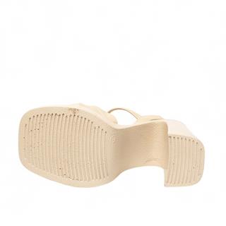 Genel Zenne Sandalet Platform Topuklu 1050 Cilt Bej