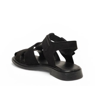 Genel Zenne Sandalet S-102 Süet Siyah