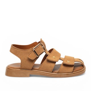 Genel Zenne Sandalet S-102 Süet Taba