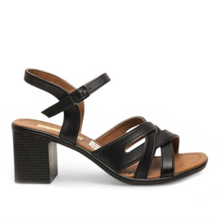 Genel Zenne Sandalet Topuklu S45 Cilt Siyah