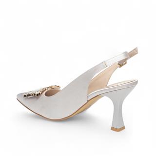 Genel Zenne Stiletto 051 Saten Gümüş