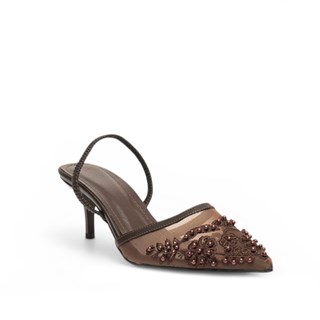 Genel Zenne Stiletto Abiye 101 Kahve