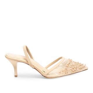 Genel Zenne Stiletto Abiye 101 Bej