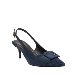 Genel Zenne Stiletto Abiye 105 Süet Lacivert