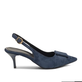 Genel Zenne Stiletto Abiye 105 Süet Lacivert