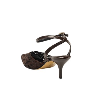 Genel Zenne Stiletto Abiye 104 Dantel Kahve