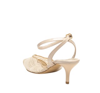 Genel Zenne Stiletto Abiye 104 Dantel Bej
