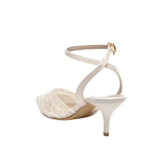 Genel Zenne Stiletto Abiye 104 Dantel Beyaz