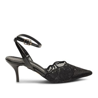 Genel Zenne Stiletto Abiye 104 Dantel Siyah