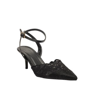 Genel Zenne Stiletto Abiye 104 Dantel Siyah