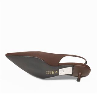 Genel Zenne Stiletto Topuklu 200 Zara Saten Kahve