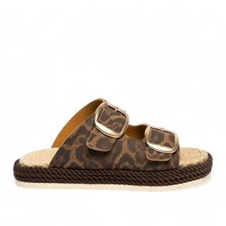 Genel Zenne Terlik 300 Leopar Kahve
