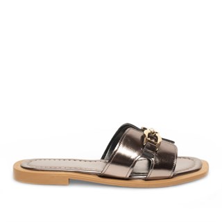 Genel Zenne Terlik 5001-16 Metalik Platin