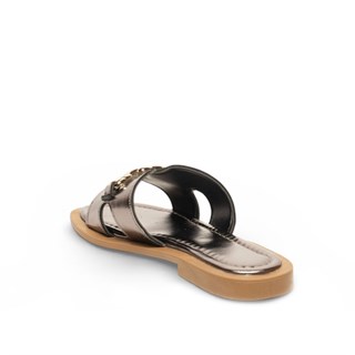 Genel Zenne Terlik 5001-17 Metalik Platin