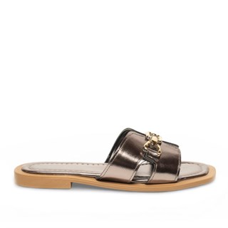 Genel Zenne Terlik 5001-17 Metalik Platin