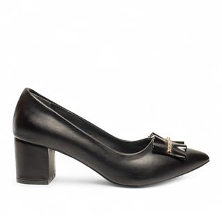 Genel Zenne Topuklu Ayakkabı B503 Cilt Siyah