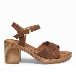 Genel Zenne Topuklu Sandalet 0020 Zümrüt Taba