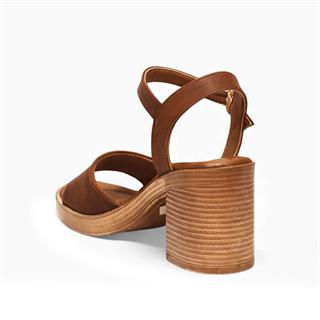 Genel Zenne Topuklu Sandalet 0022 Zümrüt Taba