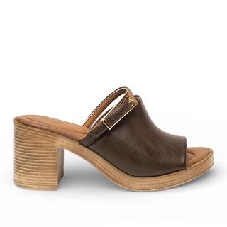 Genel Zenne Topuklu Sandalet 0052 Cilt Kahve